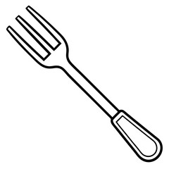 Modern Fork Outline Vector
