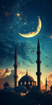 Istanbul's Blue Mosque minarets pierce the night sky, a landmark of Ottoman architecture and Turkish religious culture