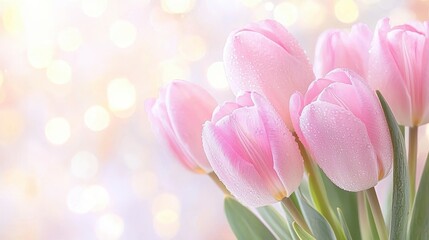 Obraz premium Soft Pink Tulips Celebration