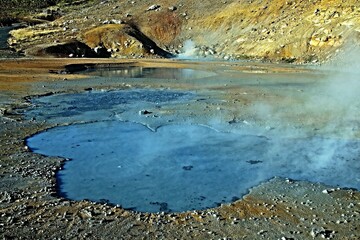 Iceland-view of nature in Seltun Geothermal Area