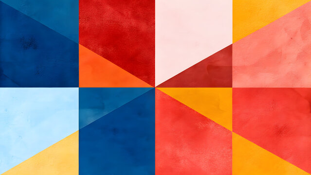 Monochrome color block design with contrasting sol