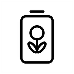 battery line icon vector illustration isolated on white background