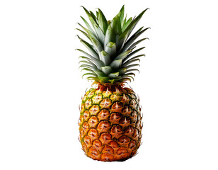 Fototapeta premium ripe, sweet pineapple, a popular tropical fruit often used in juices, desserts, and savory dishes, isolated on a light background, perfect for food advertising and culinary visuals