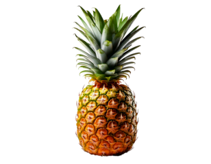ripe, sweet pineapple, a popular tropical fruit often used in juices, desserts, and savory dishes, isolated on a light background, perfect for food advertising and culinary visuals