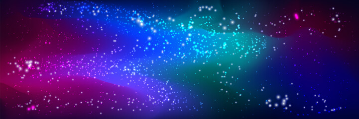 Obraz premium Background with Milky Way galaxy with stars.Abstract universe illustration. Cosmic dust. Eps 10.Vector.