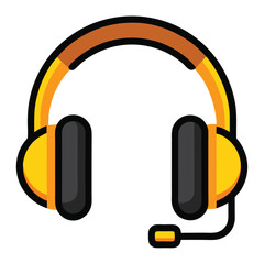headphones icon on white flat vector illustration