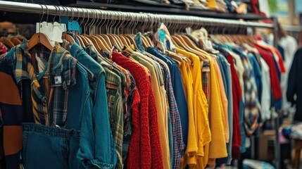 Obraz premium Thrift shopping supports sustainable consumption