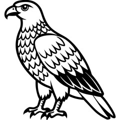 Majestic Eagle Emblem: A strong eagle, a symbol of power and freedom, stands proudly in a clean, graphic style, representing strength and soaring ideals.