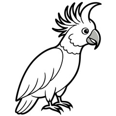 Obraz premium Cartoon Parrot: A simple yet charming cartoon illustration of a vibrant parrot, perfect for adding a touch of color and personality to any project.