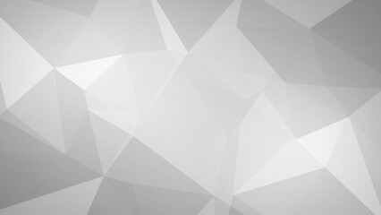 Obraz premium A grayscale low poly background featuring minimalistic geometric shapes, perfect for contemporary designs, digital artwork, and innovative projects