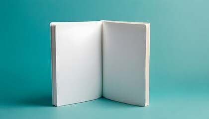 An open book with blank white pages  long title An open book with crisp untouched white pages