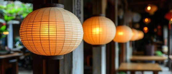 Obraz premium Asian-inspired paper lanterns