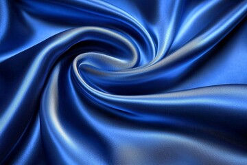 Obraz premium Rich and smooth silk texture in a vibrant blue.