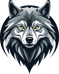 wolf head vector