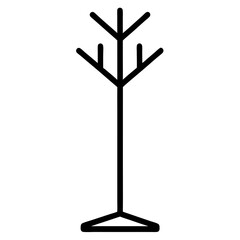 Elegant Coat Rack: A minimalist, sleek coat rack in monochrome, embodying functionality and design, offering a touch of style and order to the space.
