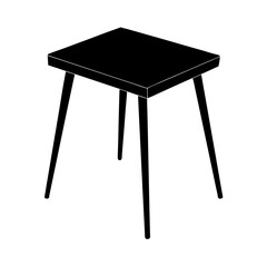 wooden table isolated on white