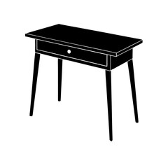 wooden table isolated on white