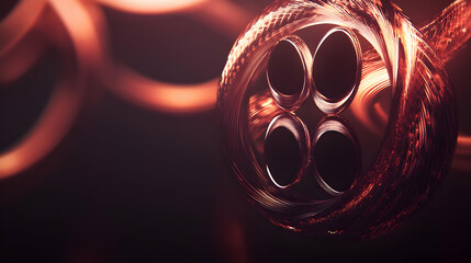 Obraz premium Glowing Ripple Token Displayed in a Dynamic Background Composition