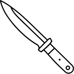 Modern Knife Outline Vector Art