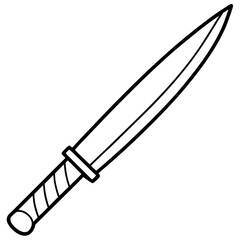 Modern Knife Outline Vector Art