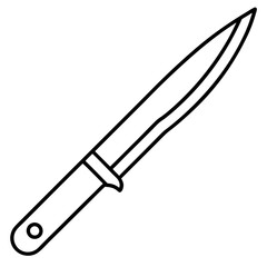 Modern Knife Outline Vector Art