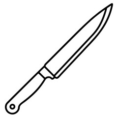 Modern Knife Outline Vector Art