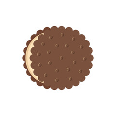 Ice cream sandwich vector design isolated on a white background