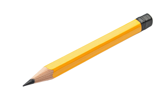 Pencil isolated on transparent or white background, png
