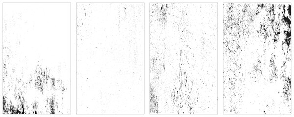 Set of black grunge texture isolated on a white background.