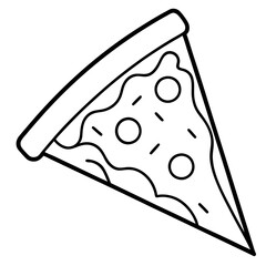 Pizza Slice Iconic Line Art Design