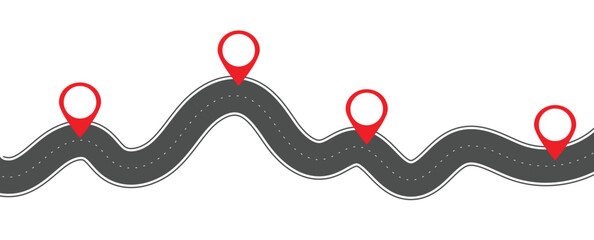 Roadway location infographic template.  vector eps10