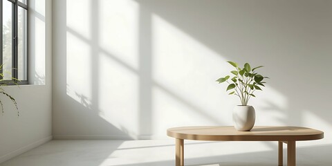 Fototapeta premium Minimalist ornamental plants in pots that look elegant in the room.