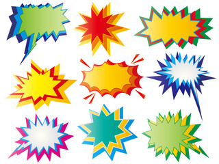 吹き出し■パワフルな吹き出しセット