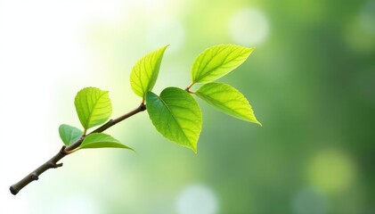 Naklejka premium Simple branch isolated on white background with subtle shadows, background, texture, natural