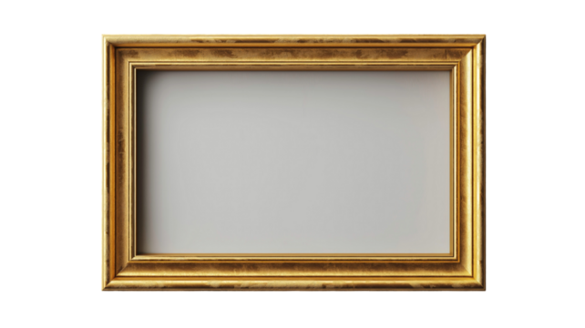 Golden Frame: An elegant golden picture frame, a symbol of artistry and presentation, invites viewers to envision the potential within.