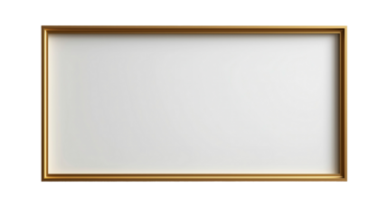 Golden Frame on Display: A rectangular golden frame, elegantly crafted and presented on a subtle background, providing a perfect showcase for art, photographs, or important documents.