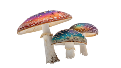 celestial mystical boho mushrooms magic mushroom on white background PNG.AI GENERATED