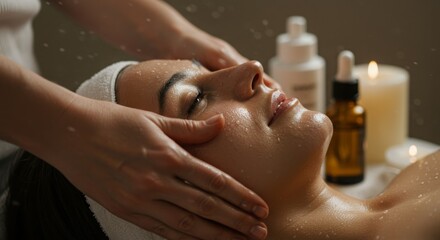 woman getting spa treatment