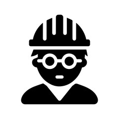 Construction Builder Engineer Worker vector icon 