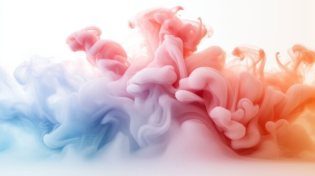 A stunning abstract of multicolor ink plumes swirling through water, captured in high detail. Dynamic burst of creativity and artistic motion