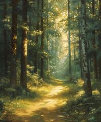 Fototapeta premium emotion healing illustration in children picture book