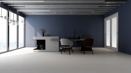 modern office meeting room for company logo mockup