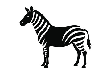 Zebra silhouette vectot art illustration