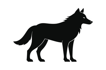 Wolf silhouette vectot art illustration