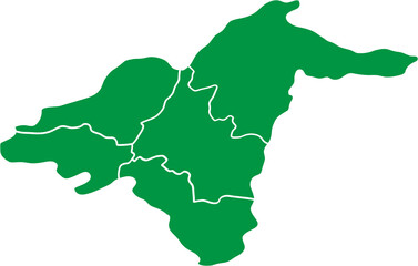 Freehand solid color drawing of Athens city map.