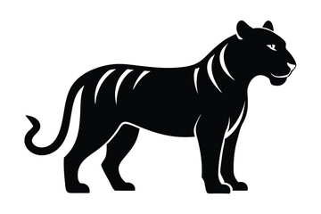 Tiger silhouette vectot art illustration 