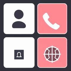 User Interface Icons for Communication and Contact Applications
