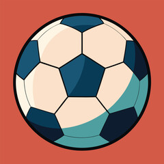 Fototapeta premium Cartoon Soccer Ball Illustration