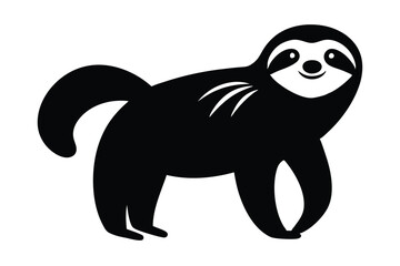 Sloth silhouette vectot art illustration