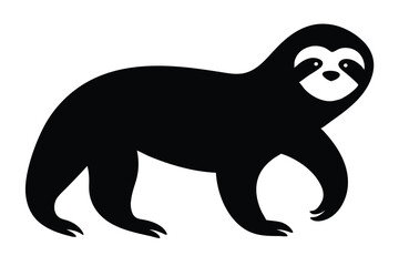 Sloth silhouette vectot art illustration